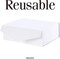 6 Large White Magnetic Gift Boxes with Lids – 11.5 x 8.1 x 3.8 Inches, Matte Bridesmaid Proposal Boxes for Weddings, Baby Showers, and Special Occasions